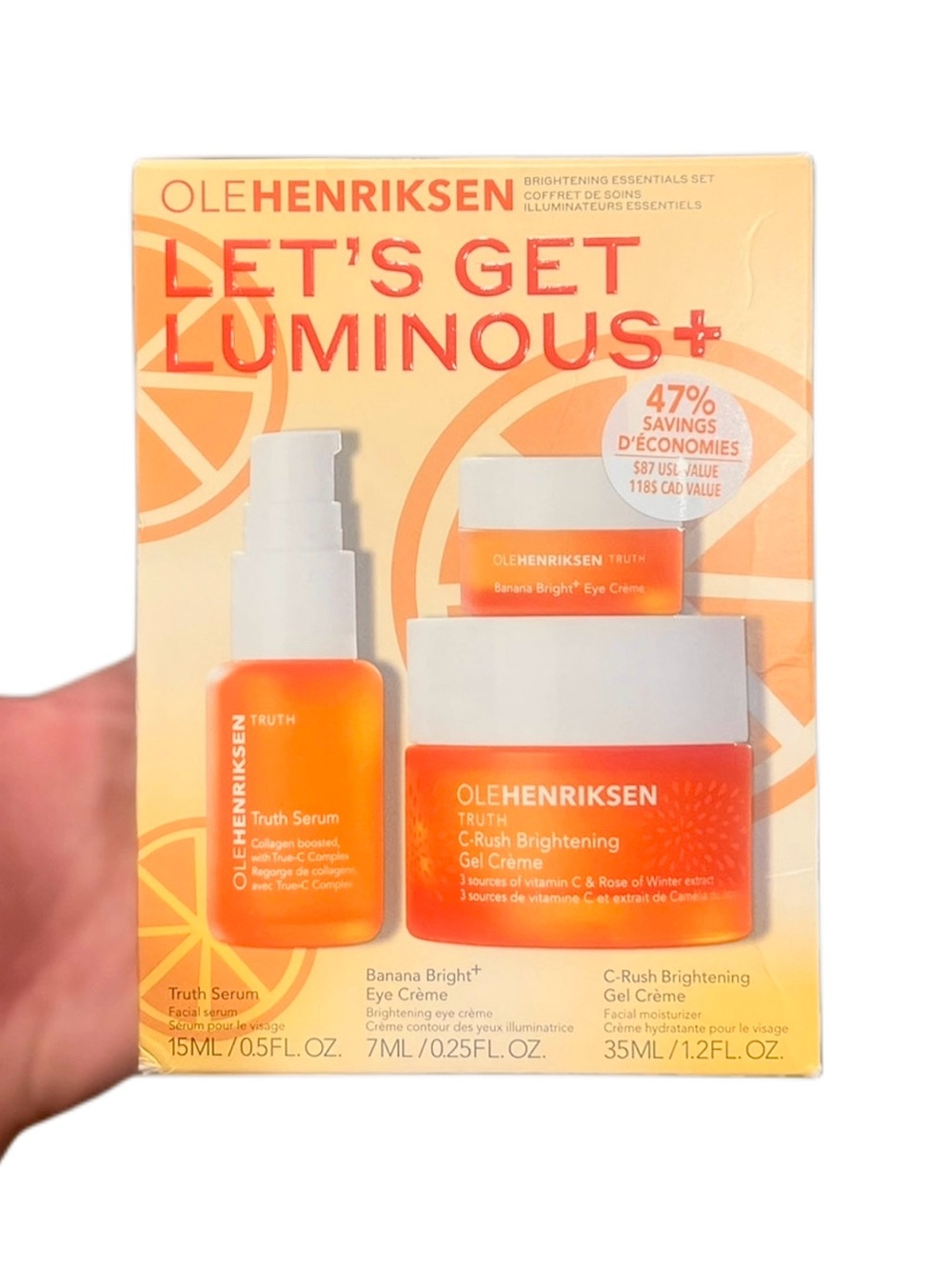 Ole Henriksen Let's Get Luminous+Brightening Vitamin C Essentials Set 3Piece Kit